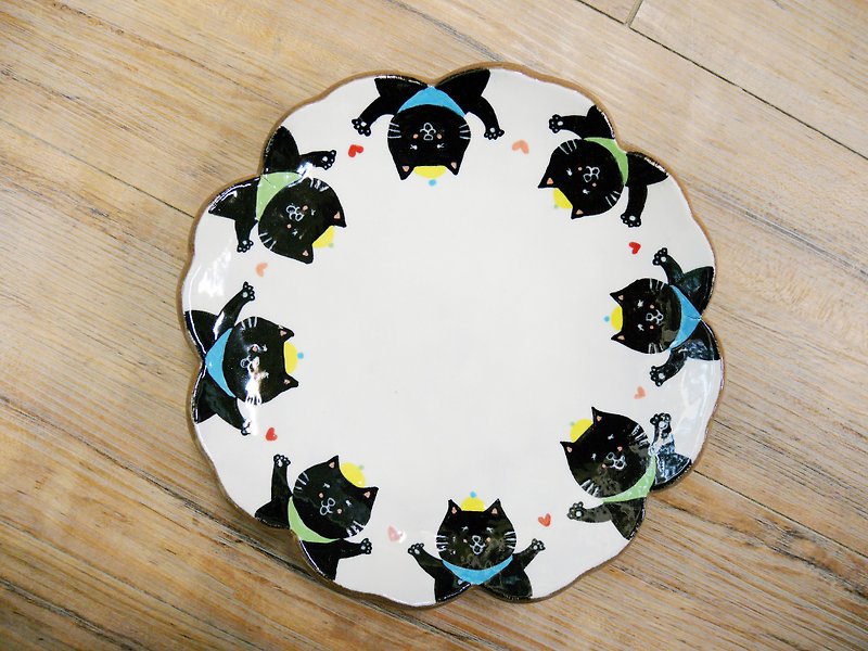【造型盘】猫咪小王子─黑猫集会中 - 花瓶/陶器 - 陶 