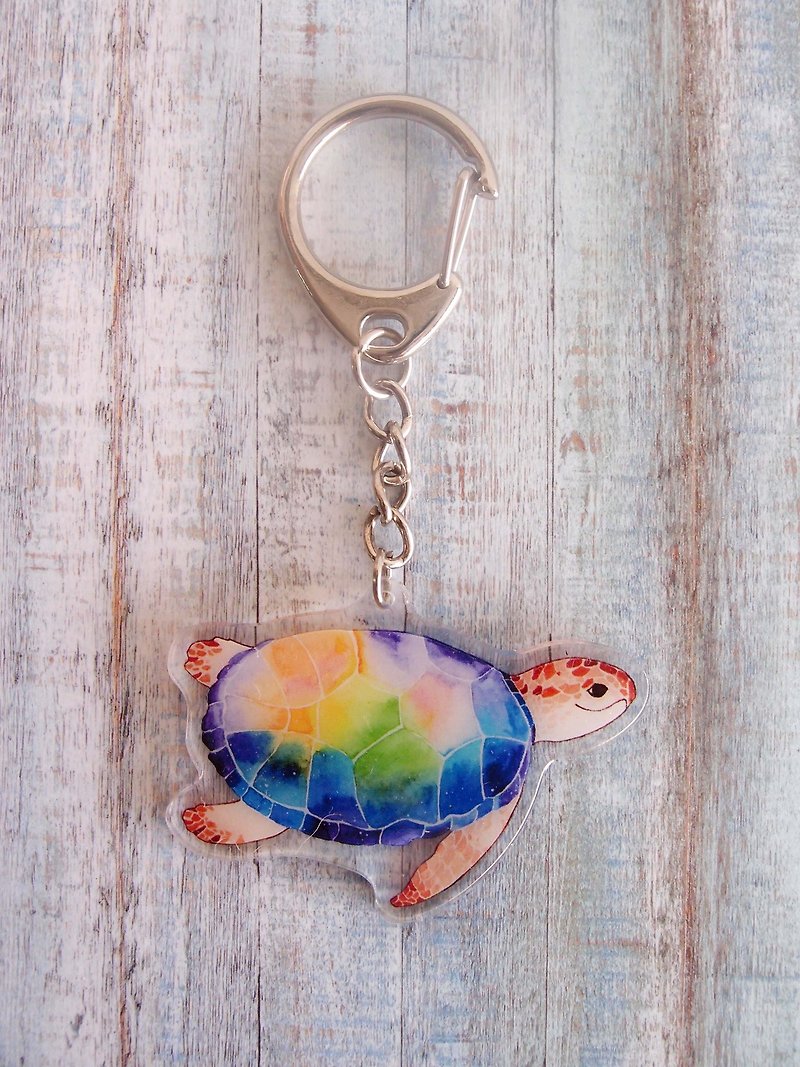 海龟2号压克力吊饰 - 钥匙链/钥匙包 - 塑料 多色