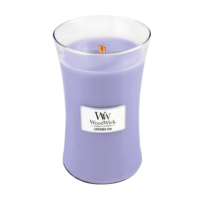 【VIVAWANG】WoodWick香氛大杯蜡  薰衣草疗愈 - 蜡烛/烛台 - 蜡 紫色