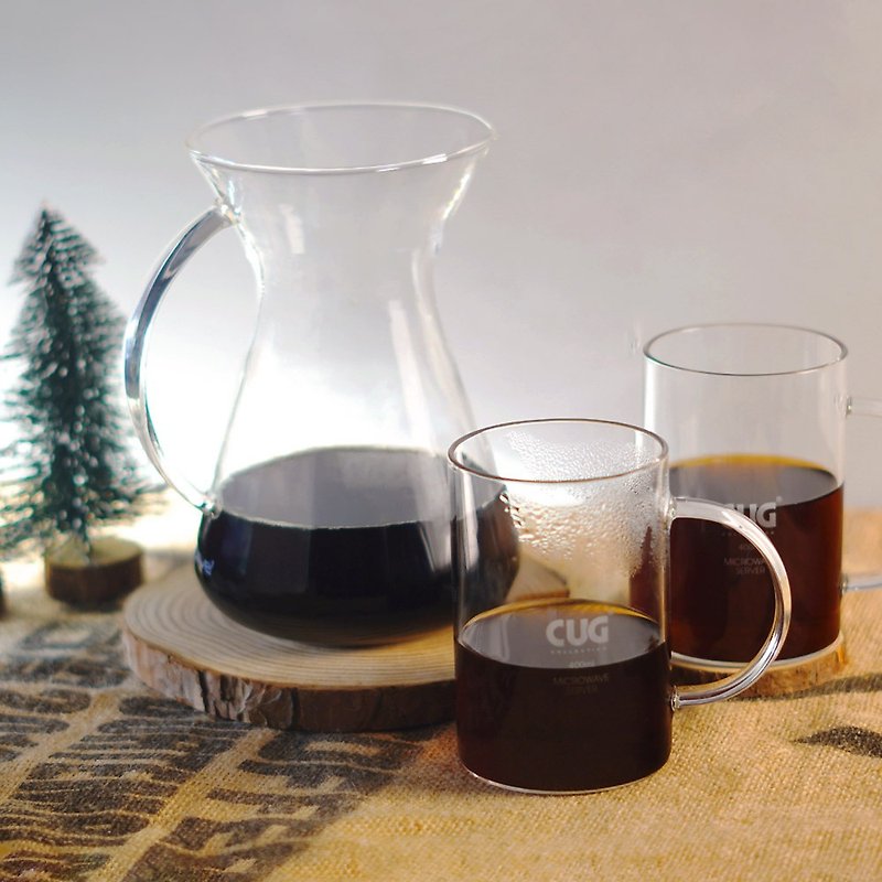 大容量玻璃杯壶组(方便聚会分享饮品) - 咖啡壶/周边 - 玻璃 红色