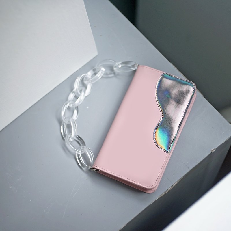 【MellObject】粉色真皮手拿包 手机包 - 手拿包 - 真皮 粉红色