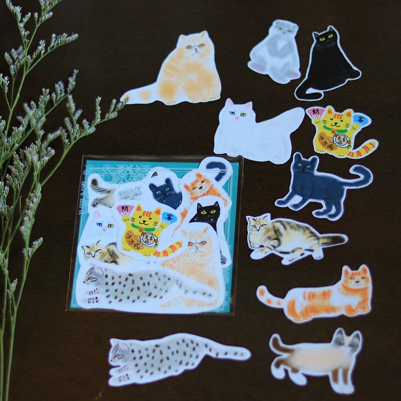 猫猫图鉴 / 贴纸包 - 贴纸 - 纸 多色