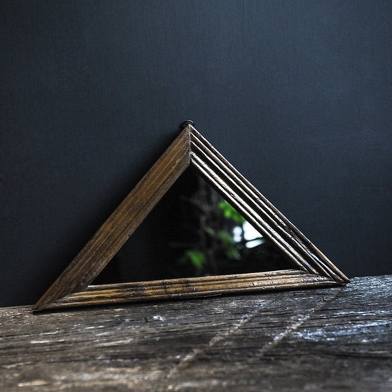 DIAGRAM MIRROR Isosceles Triangle 复古几何木框镜/等腰三角形 - 其他 - 其他金属 银色