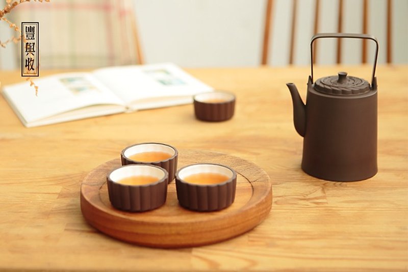 【点心台】丰与收(一壶四杯组) - 茶具/茶杯 - 瓷 咖啡色