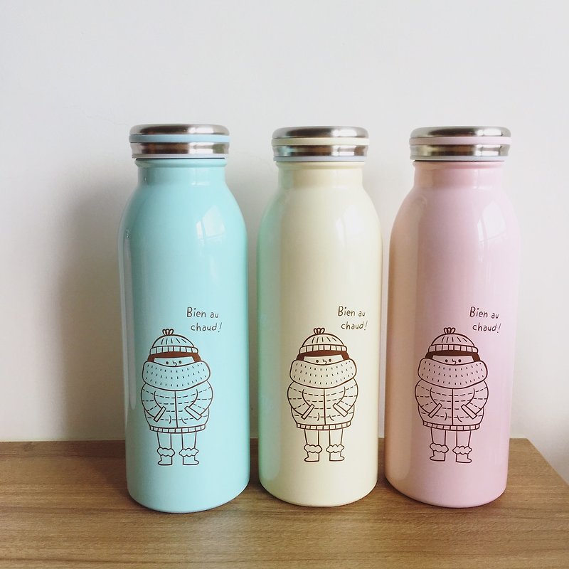 FiFi牛奶保温瓶450ml－三色一组 粉&蓝&黄 - 水壶/水瓶 - 其他金属 