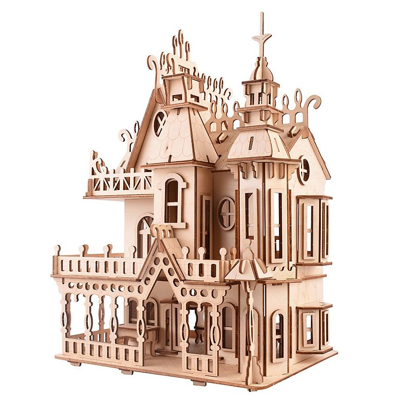 Victorian Palace Dollhouse | Wooden Dollhouse | DIY Dollhouse kit - 玩具/玩偶 - 木头 