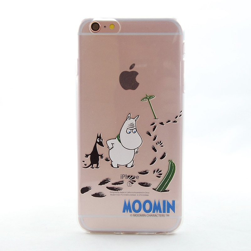 Moomin授权-噜噜米讨厌的脚印 透明防撞空压手机壳 - 手机壳/手机套 - 硅胶 透明
