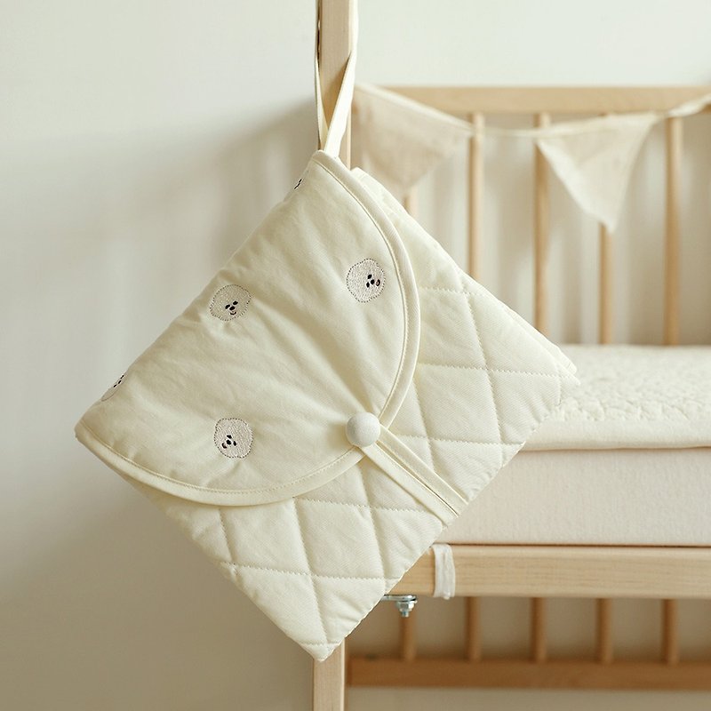 韩国Chezbebe 雪白小狗随行尿布垫 - 婴儿床上用品 - 棉．麻 