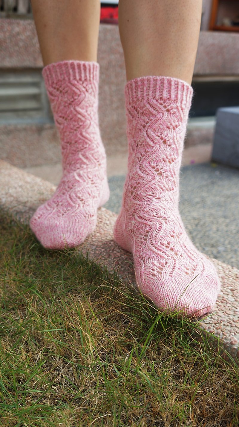 Rita手工编织袜-爱漫延手织袜(粉色) - 其他 - 羊毛 