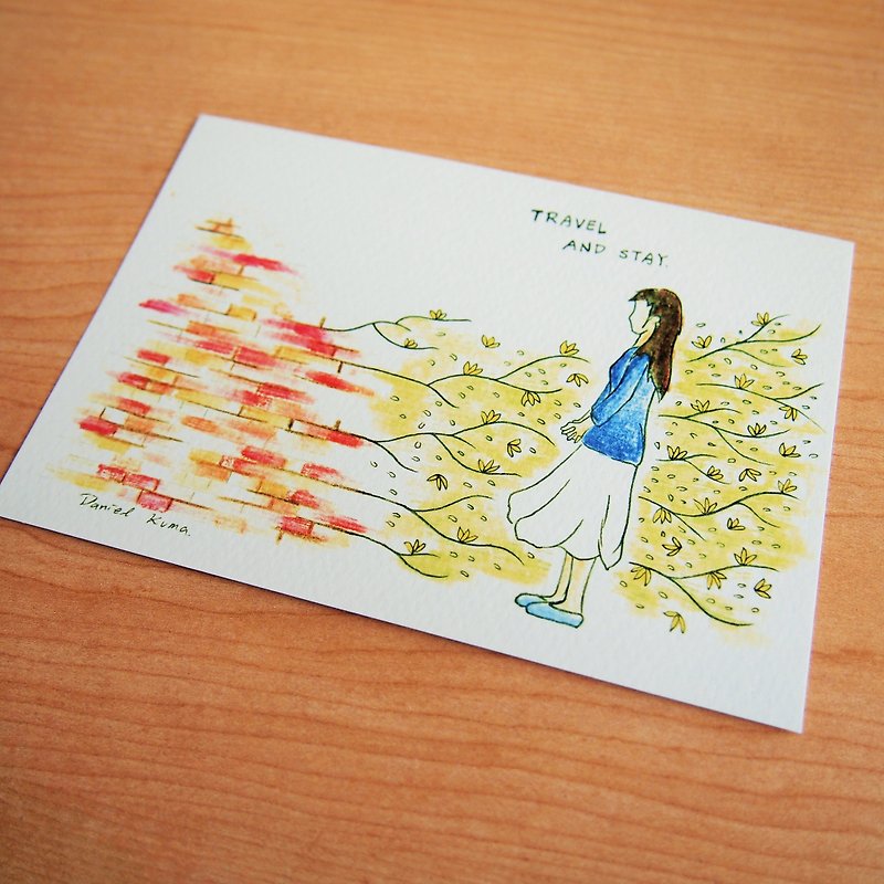 明信片 -- 女孩 - 卡片/明信片 - 纸 多色