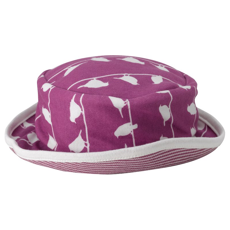 100% 有机棉 薰衣草紫色幼儿遮阳帽 英国生产制造 - 满月礼盒 - 棉．麻 紫色