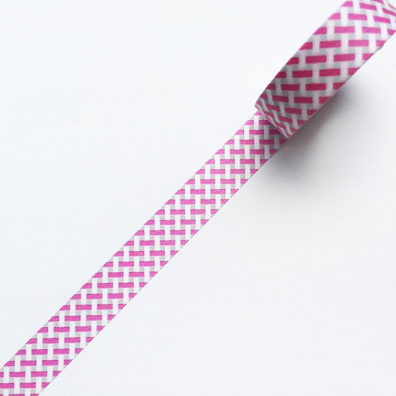 mt 和纸胶带 Deco【编织格纹-粉 (MT01D333)】2016AW - 纸胶带 - 纸 粉红色