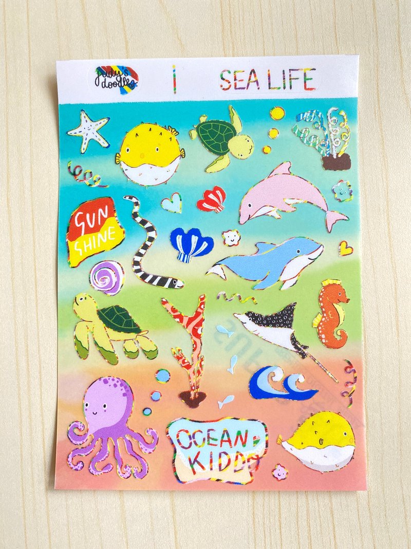 sealife sticker 13 - 贴纸 - 纸 多色