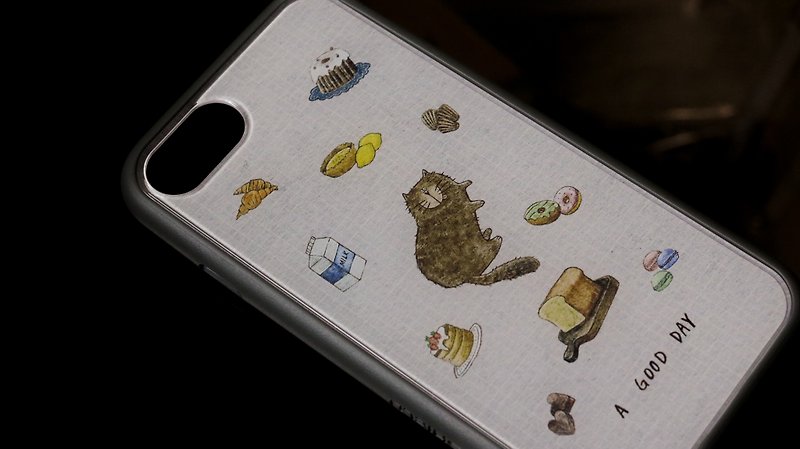 【 犀牛盾 Mod NX-单售背板】iPhone//吉普猫甜点插画 半透明背板 - 手机壳/手机套 - 塑料 透明