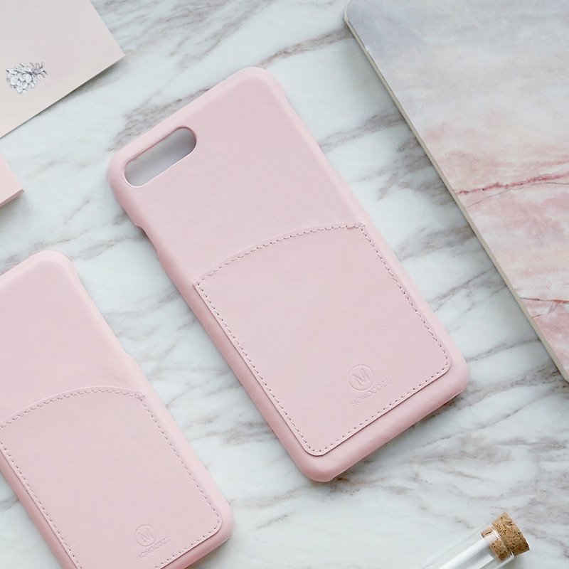EXQUISITE | 真皮手机壳 - IPHONE 7/8 Plus- 珊瑚色 - 手机壳/手机套 - 纸 粉红色