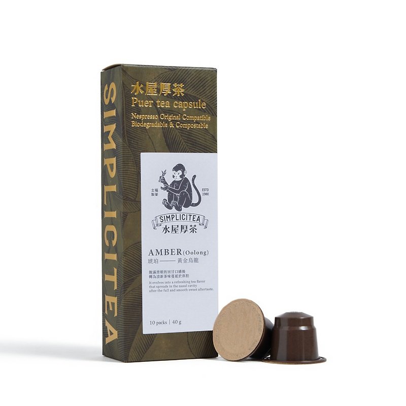 【NS茶叶胶囊】水屋厚茶 琥珀 黄金乌龙 10入 兼容Nespresso - 咖啡 - 新鲜食材 咖啡色