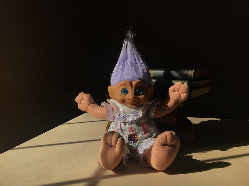 早期玩具/Troll Doll/丑娃/巨魔娃娃 紫色星星肚脐 - 玩偶/公仔 - 其他材质 多色