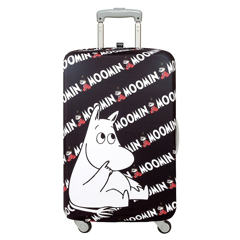 LOQI 行李箱外套 Moomin 噜噜米【M号】 - 行李箱/行李箱保护套 - 聚酯纤维 黑色