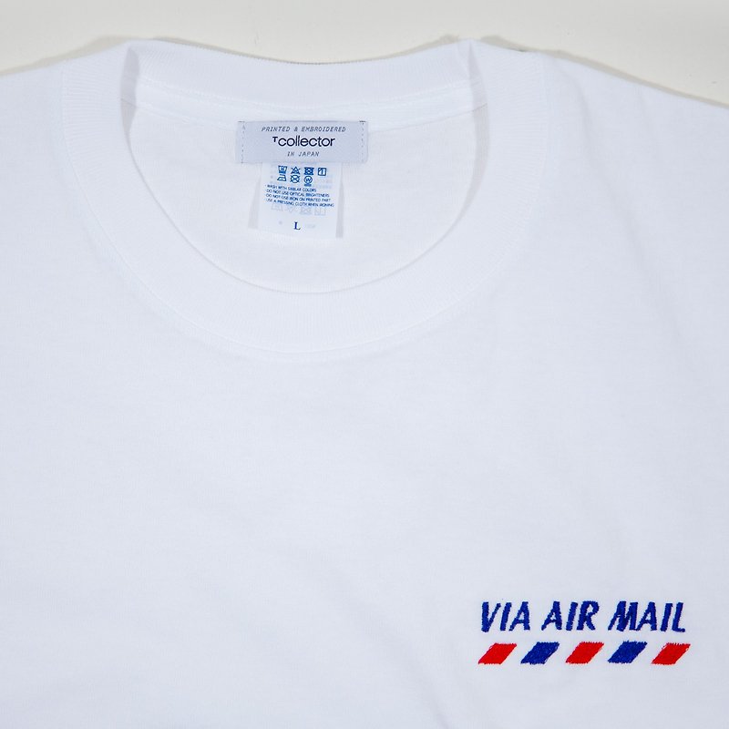 VIA AIR MAIL 国際便エアメールTシャツ　ユニセックスS~XXL - 女装 T 恤 - 棉．麻 粉红色