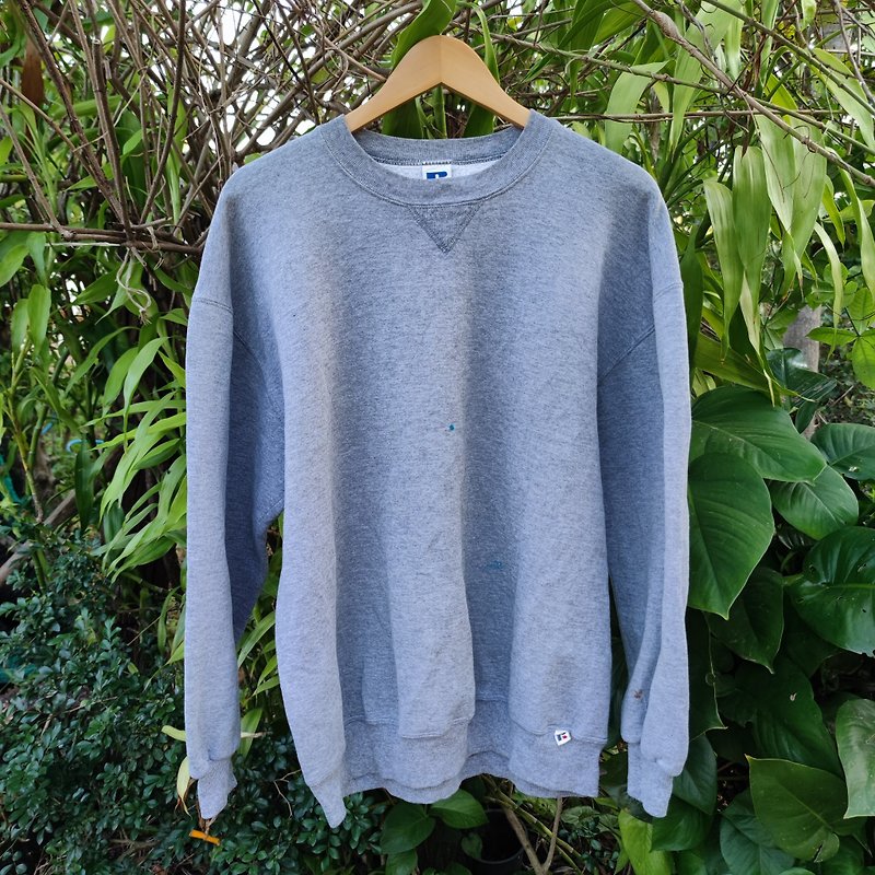 Vintage 90s Russell Athletic Gray Sweatshirt Extra large - 男装针织衫/毛衣 - 棉．麻 灰色