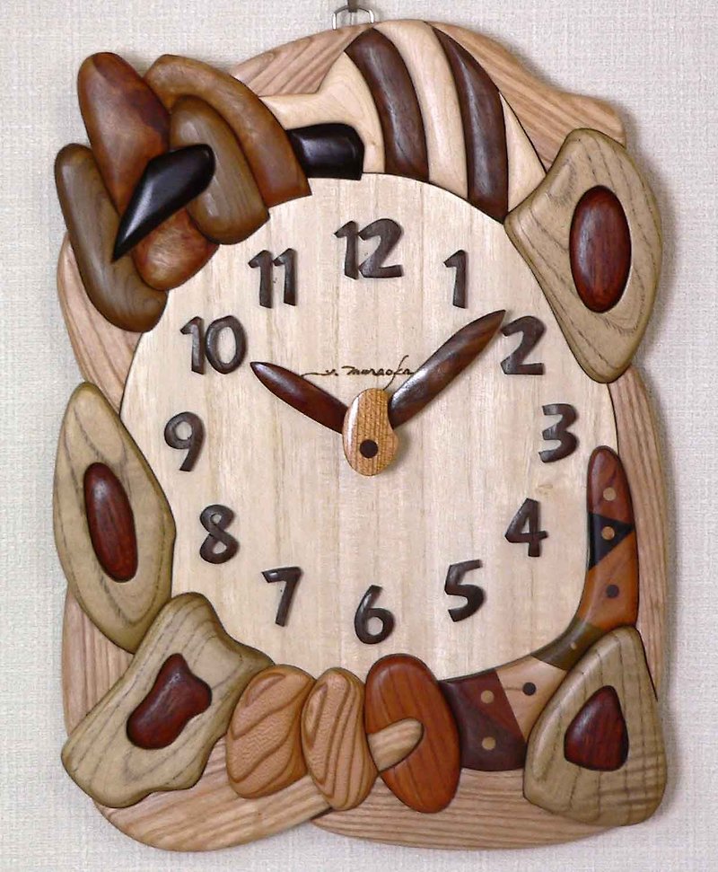 時計　Abstract - 时钟/闹钟 - 木头 咖啡色