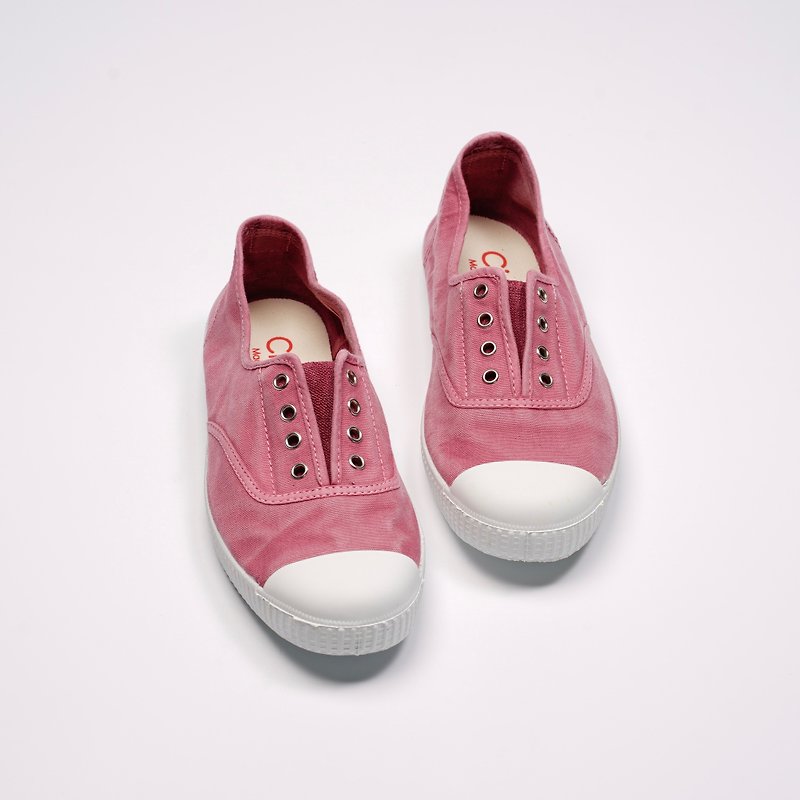 西班牙国民帆布鞋 CIENTA  70777 42 粉红色 洗旧布料 大人 - 女款休闲鞋 - 棉．麻 粉红色