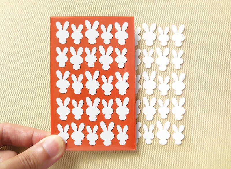小兔贴纸 - 贴纸 - 防水材质 白色