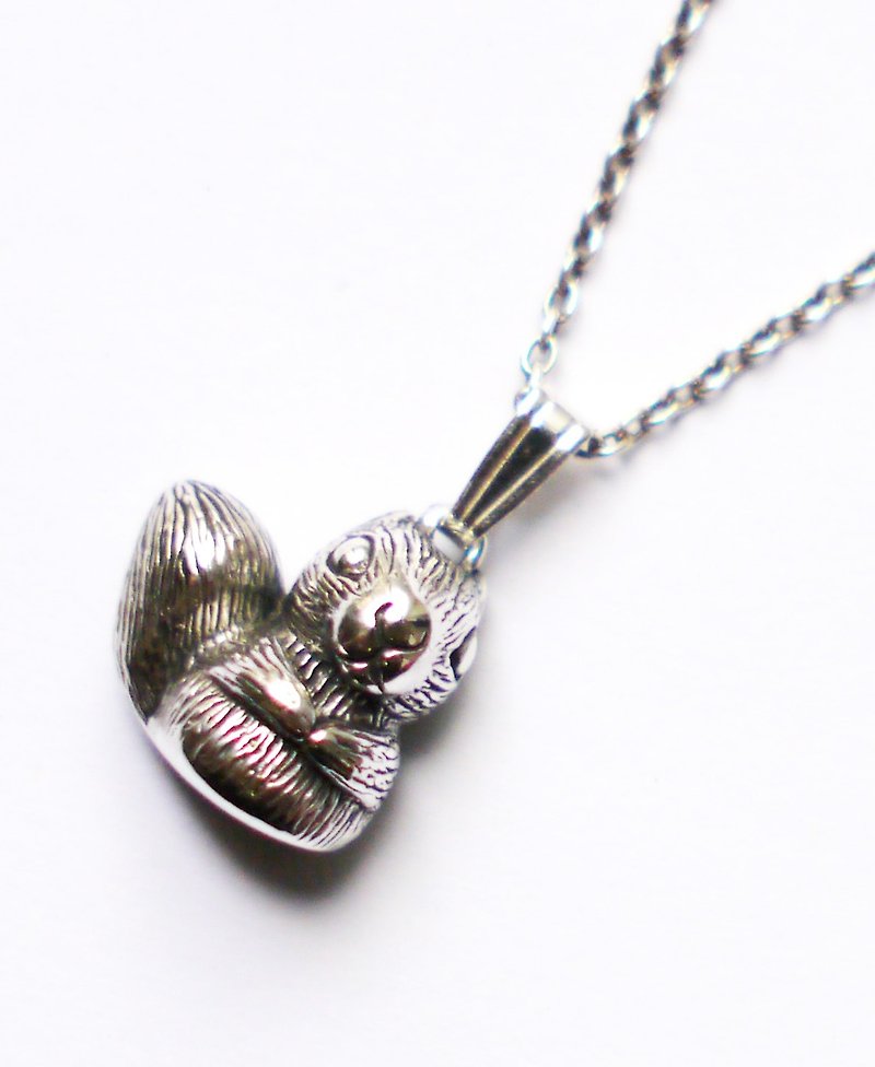 Petite Fille 手工银饰 小松鼠纯银坠子 - 项链 - 其他金属 银色
