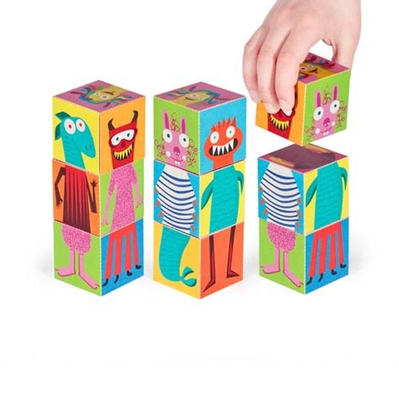 【pukaca手作益智玩具】纸积木系列 - 小怪兽 II - 玩具/玩偶 - 纸 多色