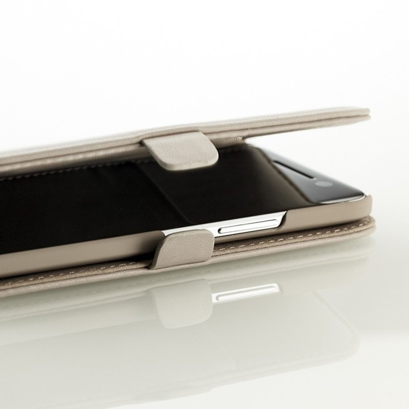 SIMPLE WEAR HTC 10 专用侧掀站立式皮套 - 灰 ( 4716779655742 ) - 其他 - 其他材质 灰色