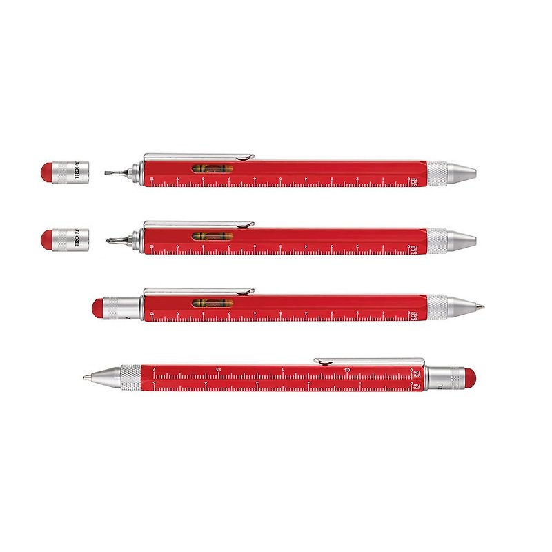 多功能工具笔(鲜红色) - 圆珠笔/中性笔 - 其他金属 红色