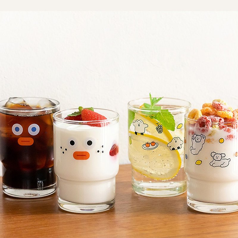 Romane 早午餐兄弟玻璃杯礼盒 吐司系列&水果系列 - 杯子 - 玻璃 