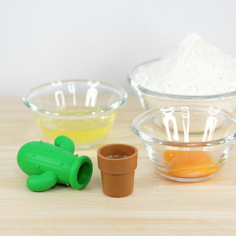 仙人掌 - 蛋黄分离器 │ 烘培 / 蛋糕 / 吸蛋黄 - 厨房用具 - 硅胶 绿色