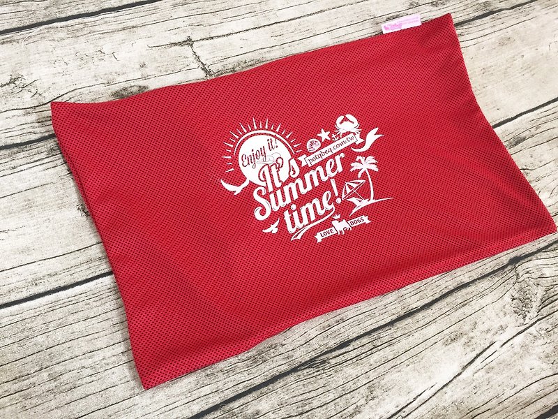 红色夏日海滩凉感凉垫套（凉垫专用 - 其他 - 聚酯纤维 红色