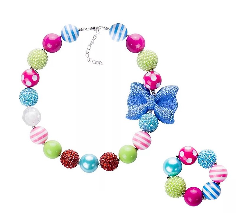 Cutie Bella儿童首饰项链手链套装 Chunky Necklace bracelet set - 婴儿饰品 - 塑料 