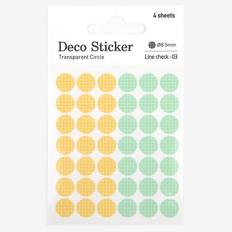Dailylike-TC装饰标签贴(4入)-格线03,E2D27775 - 贴纸 - 塑料 黄色