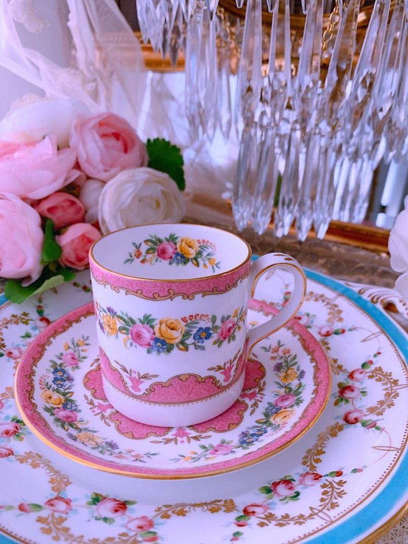 英国骨瓷粉红玫瑰 花茶杯,咖啡杯两件组生日礼物 下午茶 库存新品 - 杯子 - 瓷 粉红色