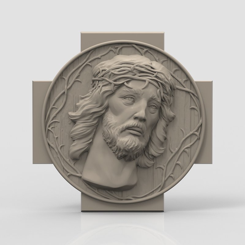 三维模型STL CNC Router文件 3d打印的耶稣浮雕 - 其他数码设计 - 其他材质 