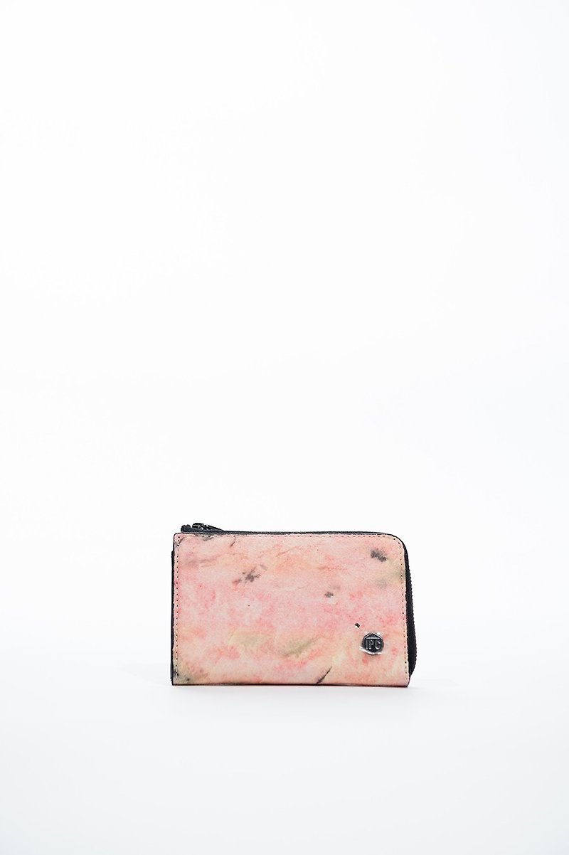 异材质系列零钱包 玫瑰石纹 - 皮夹/钱包 - 真皮 粉红色