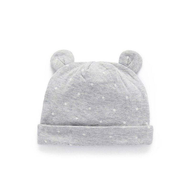 澳洲Purebaby有机棉婴儿帽  灰底白点 - 婴儿帽/发带 - 棉．麻 