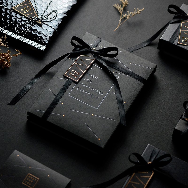【加购】风格礼物包装+祝福小卡 - 纸盒/包装盒 - 纸 黑色