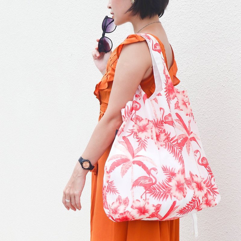 ENVIROSAX 澳洲折叠购物袋 | Tropics热带─红鹤 - 侧背包/斜挎包 - 聚酯纤维 多色