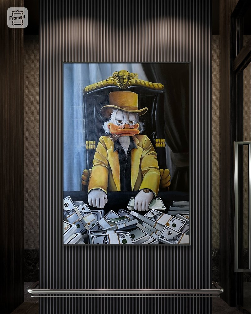 绘画 Scrooge McDuck 艺术压克力画 普普艺术 画布上绘画 - 海报/装饰画/版画 - 其他材质 