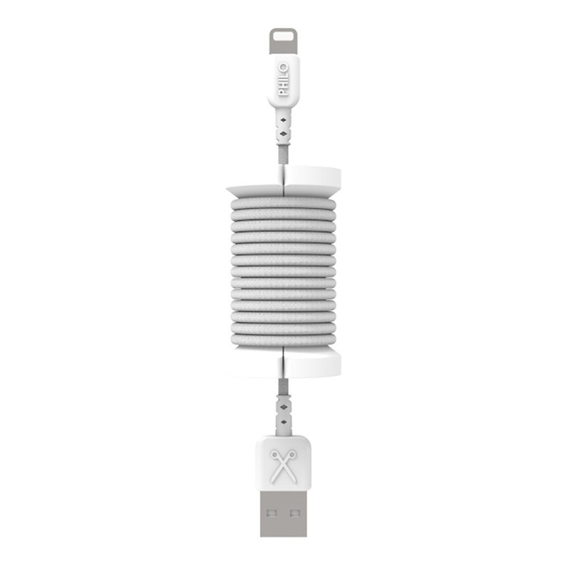 意大利PHILO Lightning - USB 缤纷编织传输线 100cm 白8055002390217 - 充电宝/传输线 - 塑料 白色