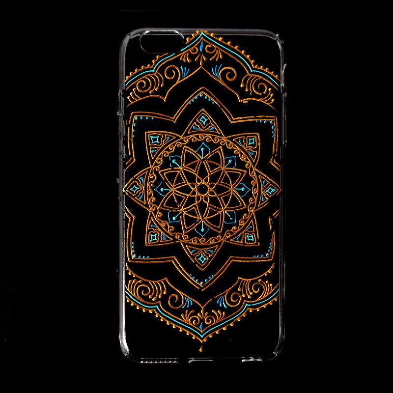 Malic ◈ henna 风格手绘手机殻 - 手机壳/手机套 - 塑料 金色