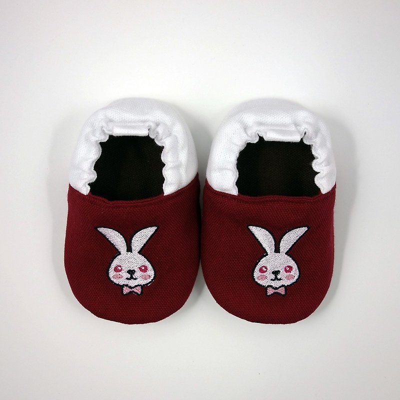 (Rabbit Mint Baby) 纯棉刺绣宝宝学步鞋 - (C0004) - 童装鞋 - 棉．麻 红色