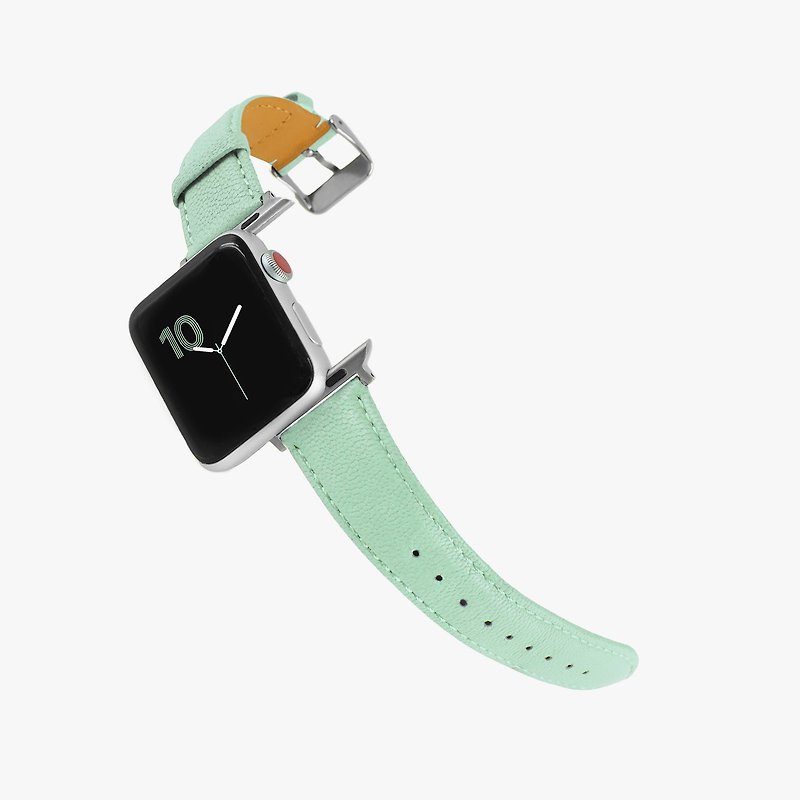 定制化礼物意大利真皮革表带Apple Watch 粉绿_01378 - 表带 - 真皮 绿色