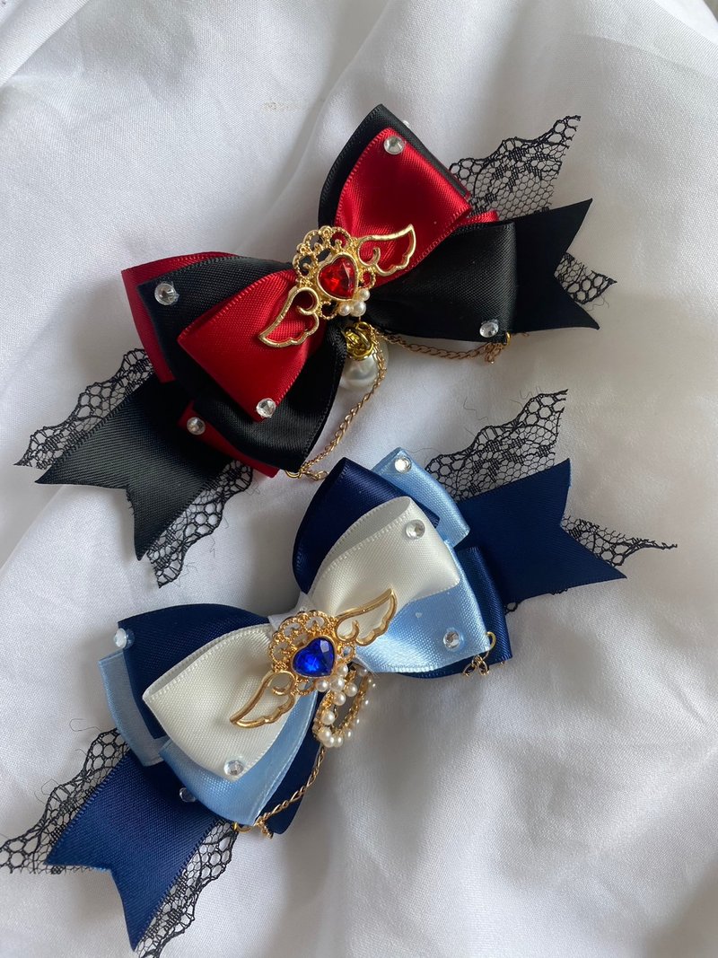 Ribbon Style Idol Hair clips Handmade - 发饰 - 棉．麻 