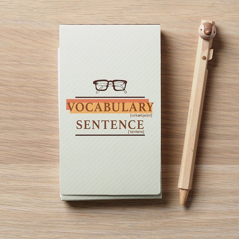 学习养成-单字、例句练习本-眼镜仔 - 笔记本/手帐 - 纸 橘色