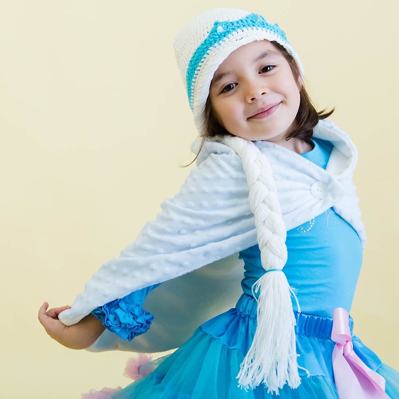 Cutie Bella手工编织帽Frozen-Elsa Crown - 婴儿帽/发带 - 棉．麻 白色